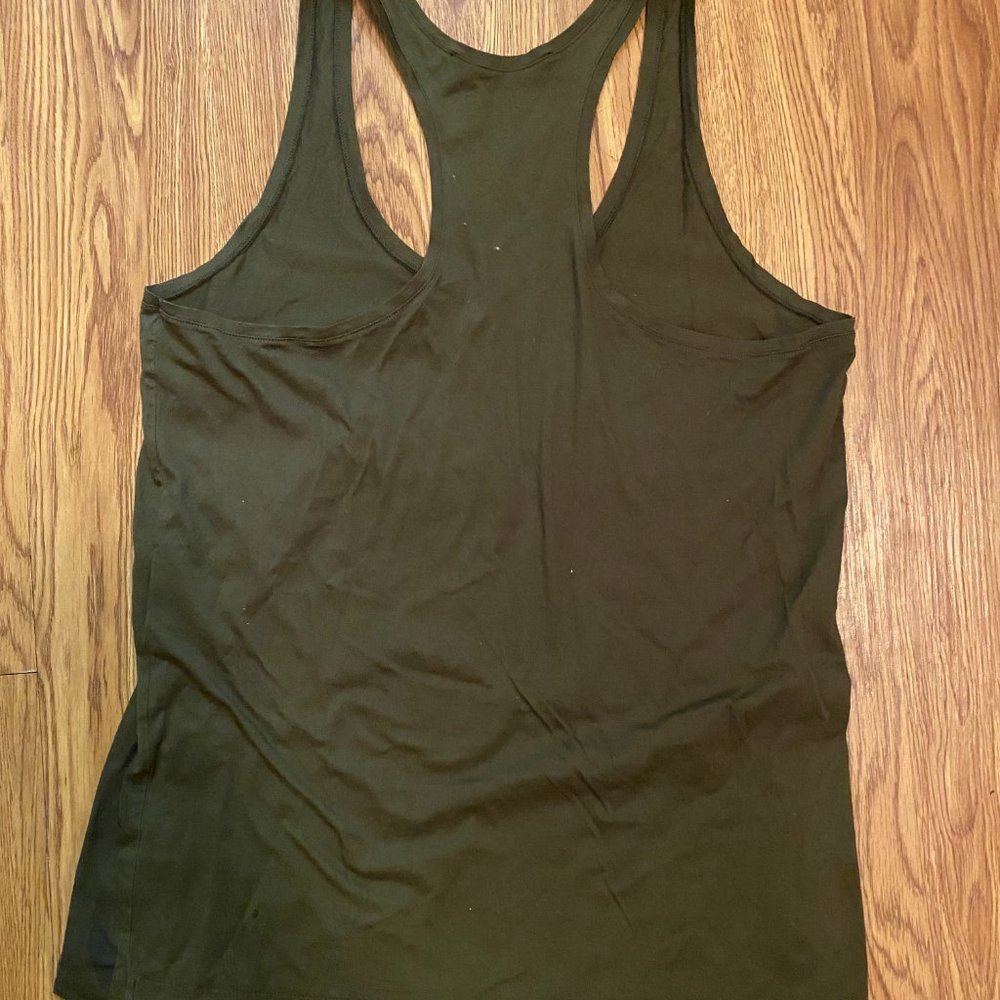 Balenciaga Olive Green Racer Back Tee Size 36 US 6 - Picture 3 of 3